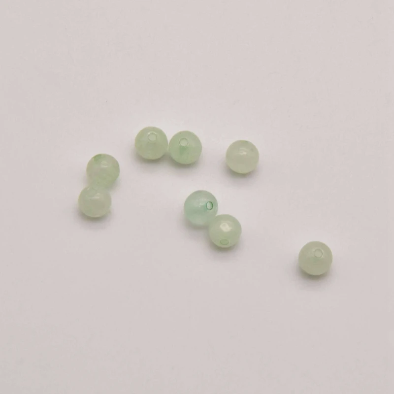

100 Pcs/Lot 4mm Green Natural Jade Round Beads Natural Stone Round Loose Beads Making For Bracelet Diy Accessories JA0227