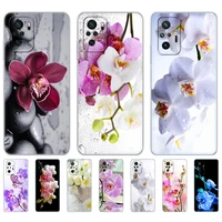 for xiaomi redmi 9a 9 9c 9t note 10 pro 9t case silicon back cover phone case funds etui bumper coque orchid flowers
