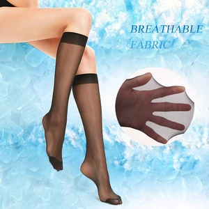 Гольфы женские, 34 пары, тонкие сетчатые, нейлоновые чулки трикотаж, летние, модные, прозрачные, выше колена