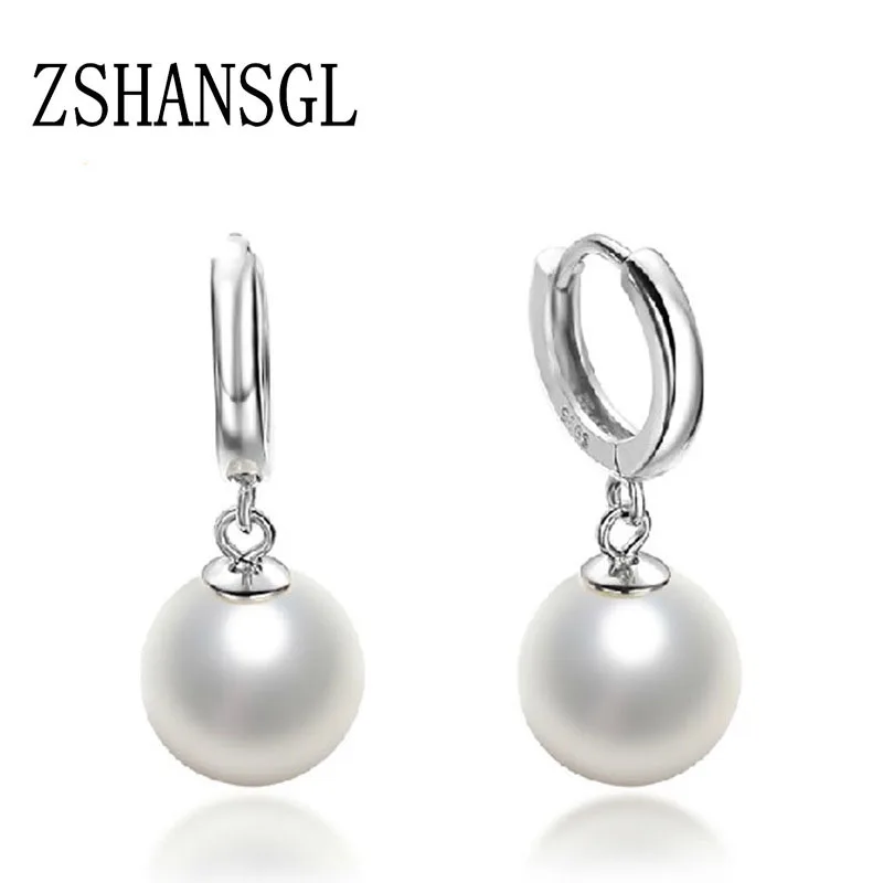 Fashion Women Natural Freshwater Pearl Stud Earrings S925 Silver Color Oblate Earring For Valentine's Day Jewelry Gift | Украшения и