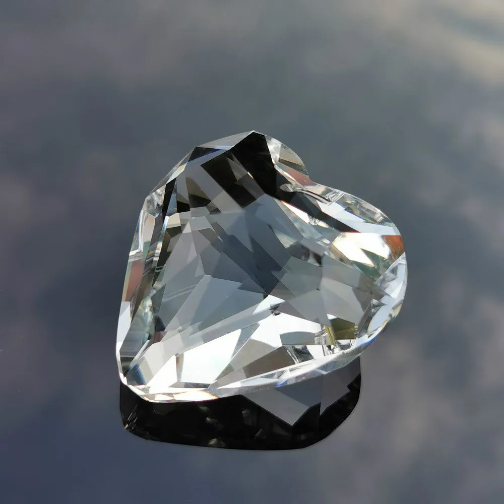 3D Хрустальная подвеска в форме сердца стеклянная прозрачная люстра кристаллы