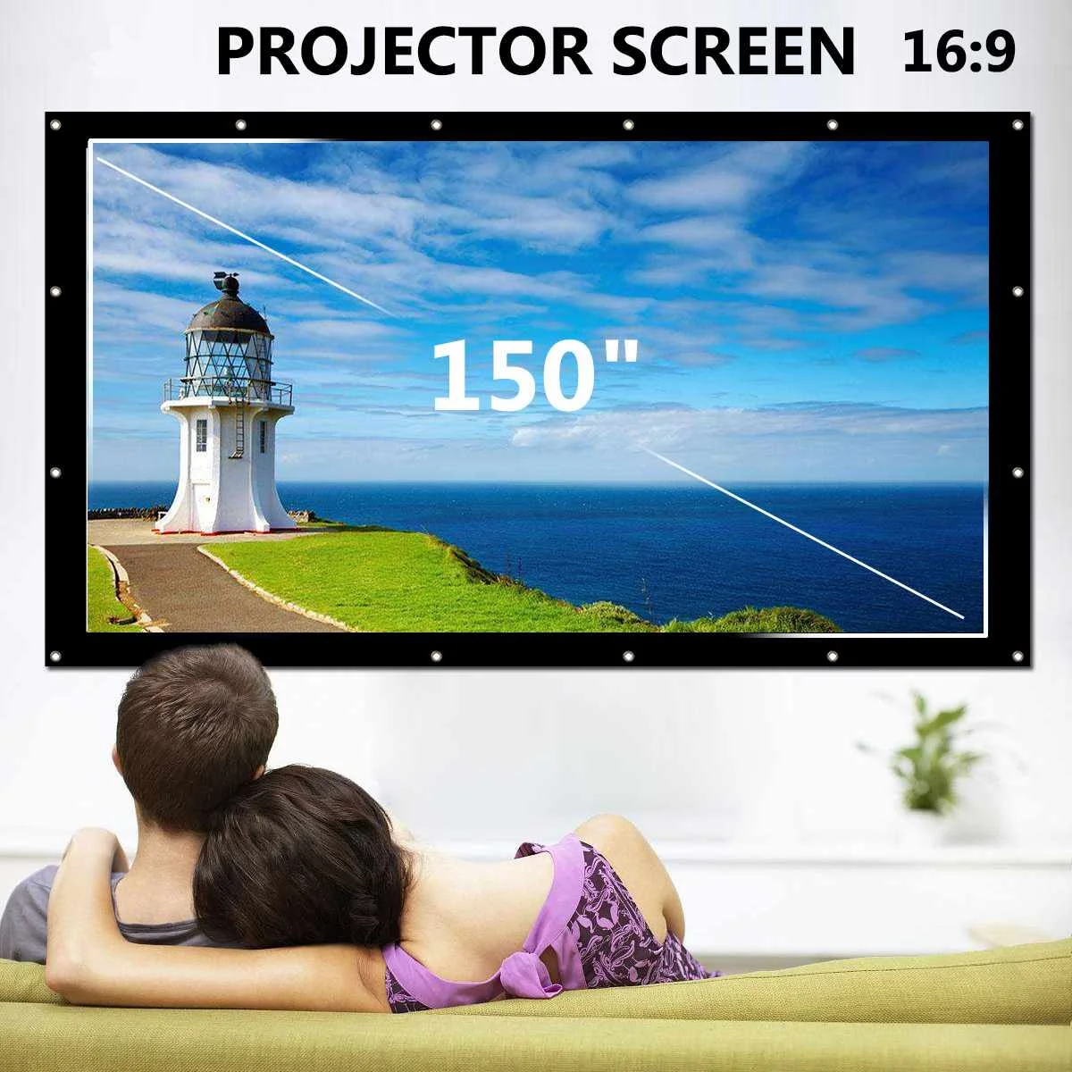 250 дюймовый экран для проектора 16:9 HD домашнего кинотеатра|Проекционные экраны| |
