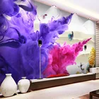 Фотообои на заказ, 3D креативные цветные дымчатые фрески, фоны для гостиной, спальни, Настенный декор, водонепроницаемые Фотообои