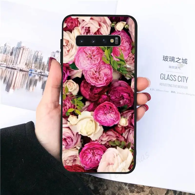 

peony Phone Case For Samsung galaxy S 8 9 10 20 21 30 A 30 50 51 70 note 10 plus Ultra 5g