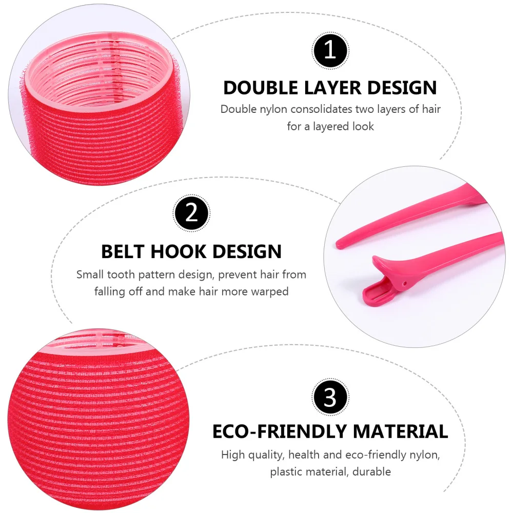 

1 Set/38pcs Hairdo Tools with Self Grip Hair Rollers Duck Bill Clips and Combs