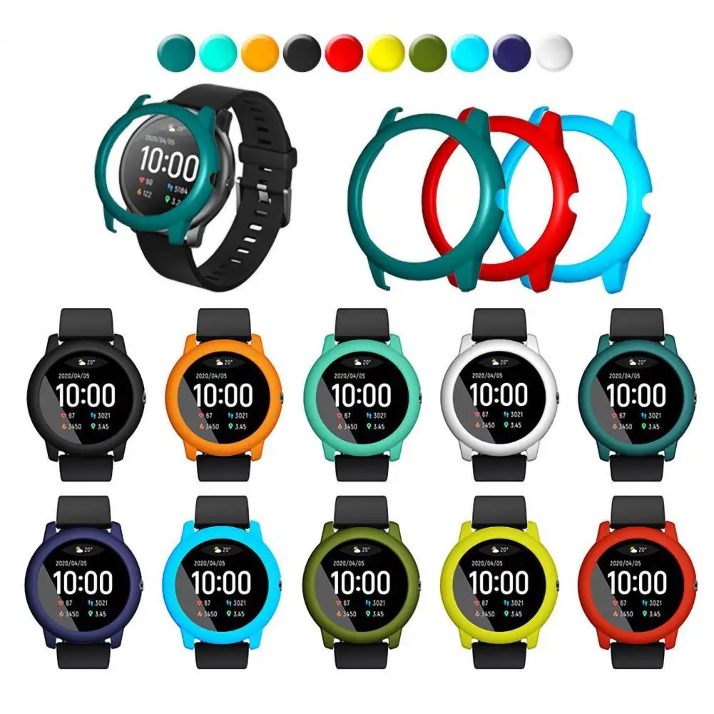 

Watch Cover Anti-shock Multiple Colors Optional PC Smart Watch Frame Protective Case for Haylou Solar LS05 Smart Accessories