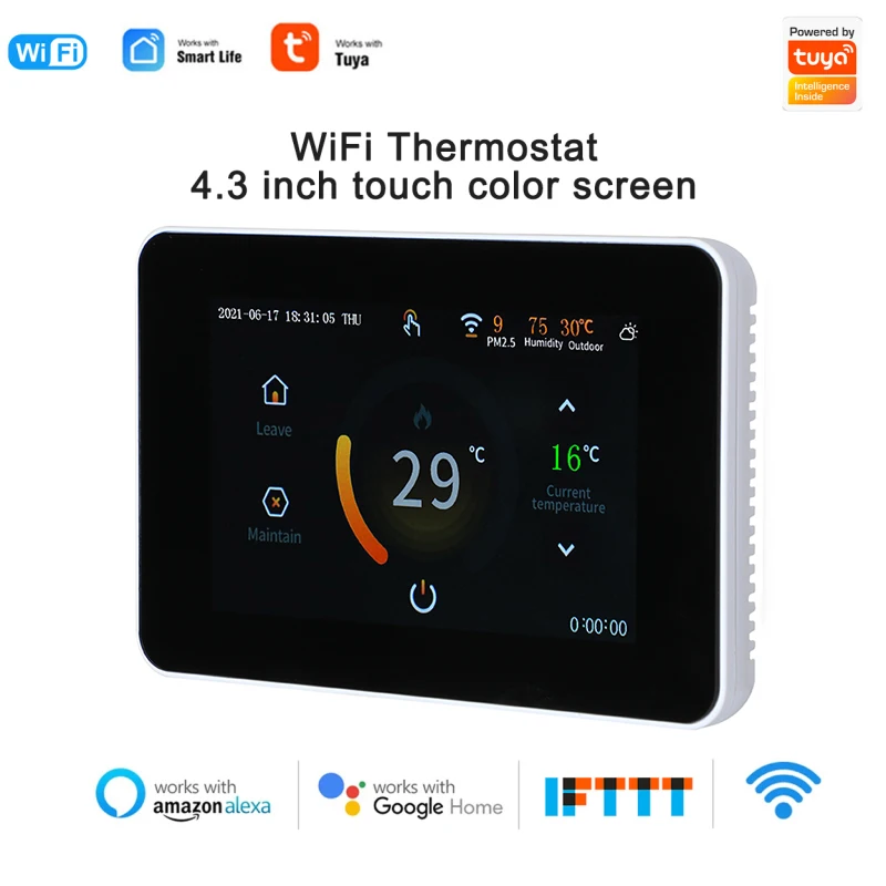 

Умный термостат для теплого пола, с Wi-Fi