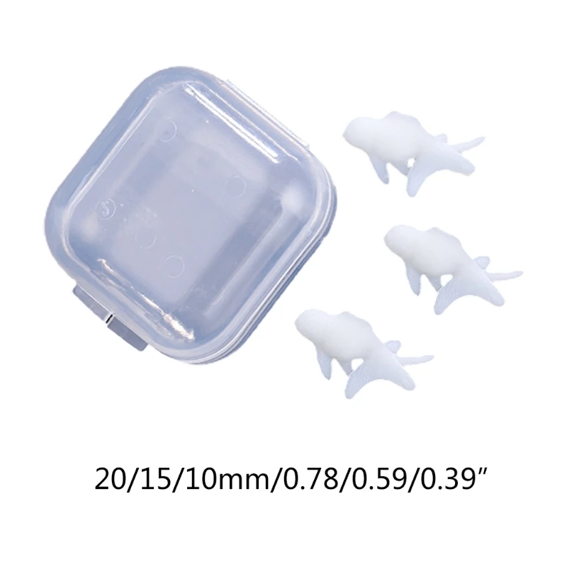 

3 Pcs/Set Soft Plastic Goldfish Models Epoxy Filling Material Crystal Resin 3D Mini Animals Modeling Filler DIY Crafts