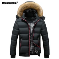 mountainskin mens winter jackets thick hooded fur collar parka men coats casual padded mens jackets male clothing 6xl 7xl sa748
