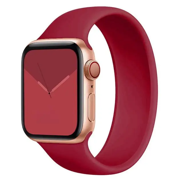 

Strap for Apple Watch 5 Band 40mm 44mm for iWatch serie 4/5/6/SE Elastic Belt Silicone Solo Loop for Apple watch band 42mm 38mm