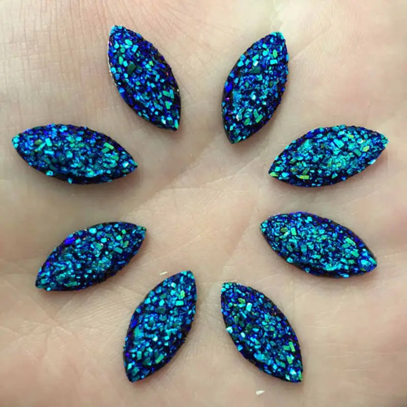 Сделай Сам 80 шт. AB Смола блестящий конский ГЛАЗ плоская задняя Скрапбукинг сделай