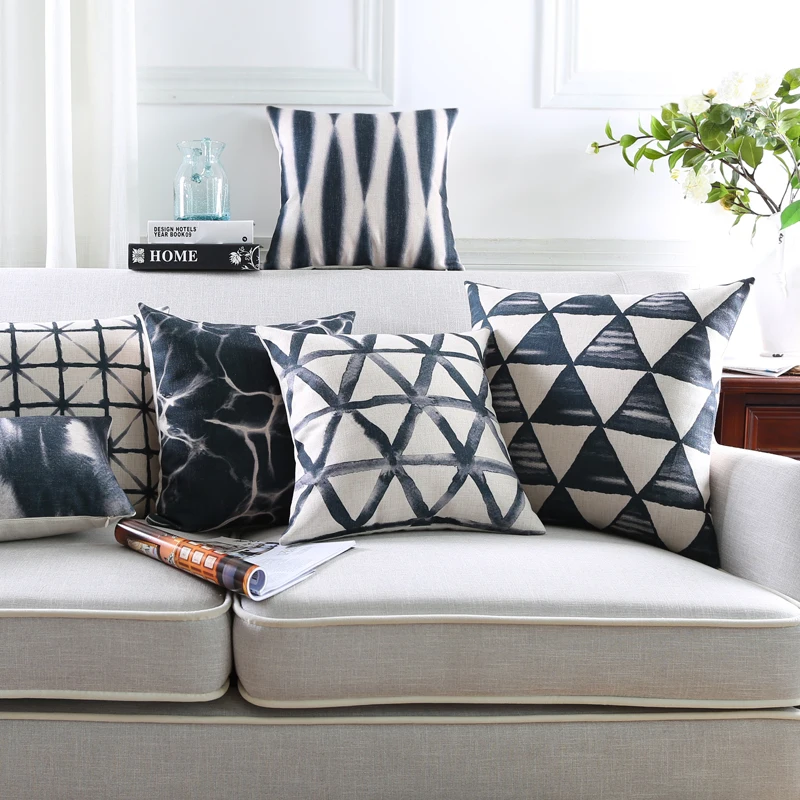 

Free Shipping!Cool Black abstract geometric square throw pillow/almofadas case 45x45 53x53 60x60 30x50,cushion cover home decore
