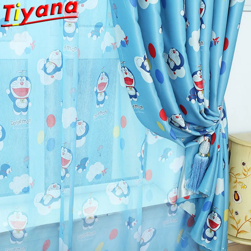 

Doraemon Cartoon Curtains for Kid's Room Blue Blackout Curtains for Boy's Room Cute Printed Curtains for Children's RoomHM065#40