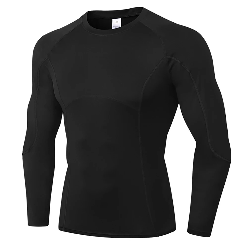Men Sports Shirt Quick Dry Tight Long Sleeve Running T-shirt Compression Underwear Gym Fitness joggers Training Sportswear MMA