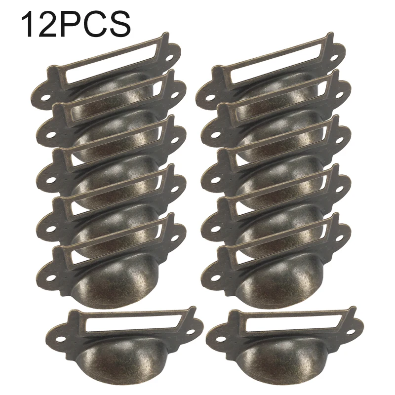 12 шт. антикварные именные карточные рамы для ручек Набор ящиков шкафа железные