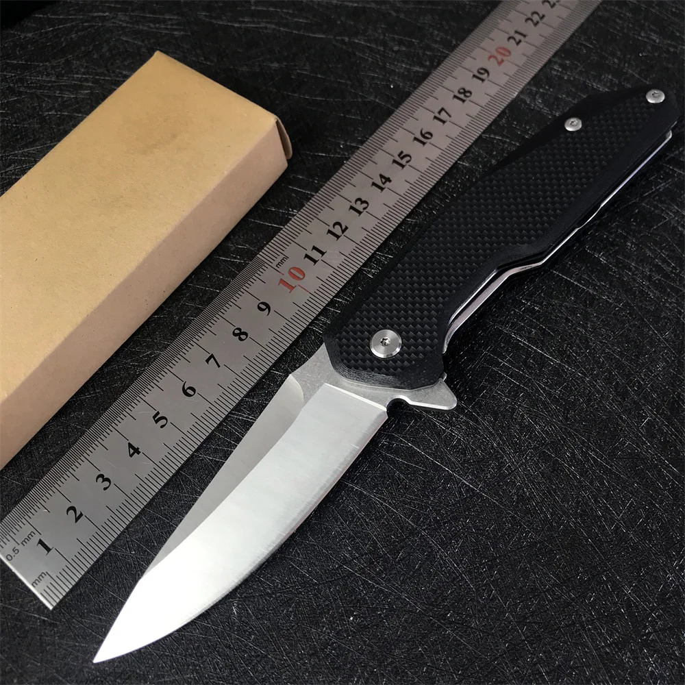 

Stainless Steel Blade G10 Handle Foldng Pocket Knife Outdoor Camping Multi-tool Survival Knives Cutting Hunting Self Defense