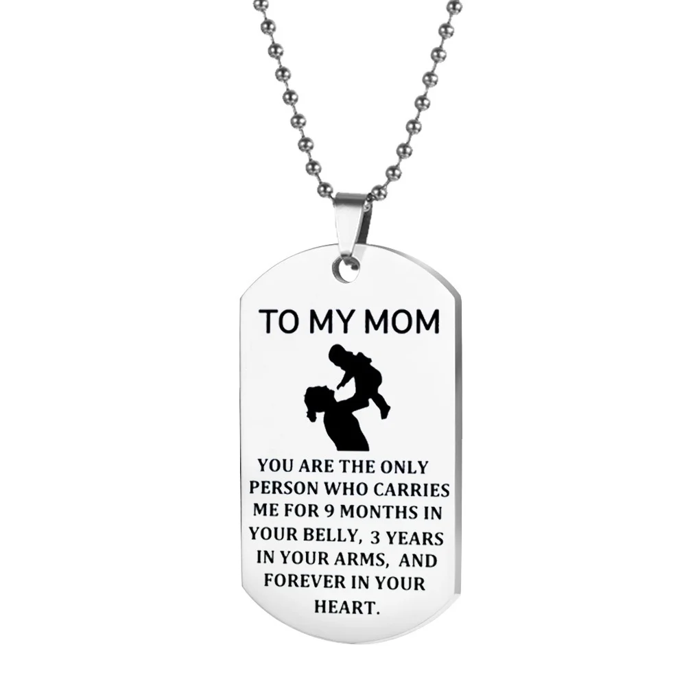 Для того чтобы моя мама папа Нержавеющая сталь кулон брелок лазерной гравировки