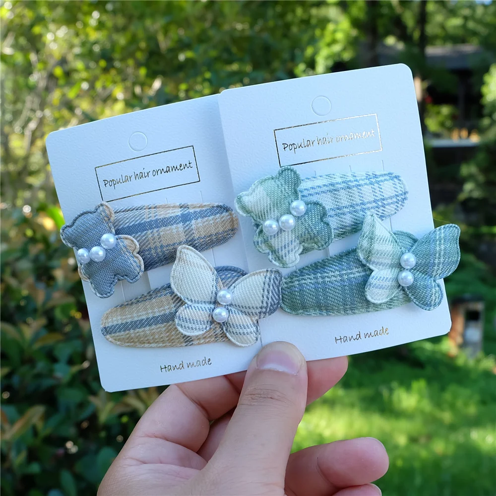 2 шт./компл. заколки для волос в виде медведя и бабочки |