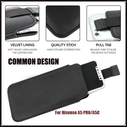 

Casteel PU Leather Case For Hisense A5 PRO A5C Pull Tab Sleeve Pouch Case Cover