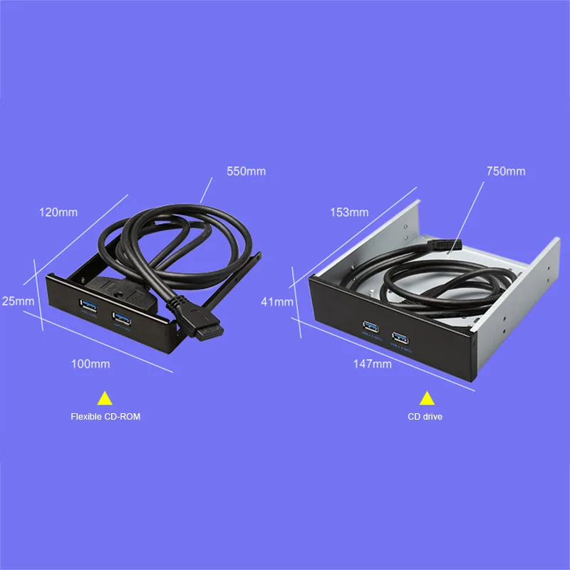 

4-port USB 3.0 Type-C 19PIN Expansion Card Dual Core Gold Plated Connector DJA99