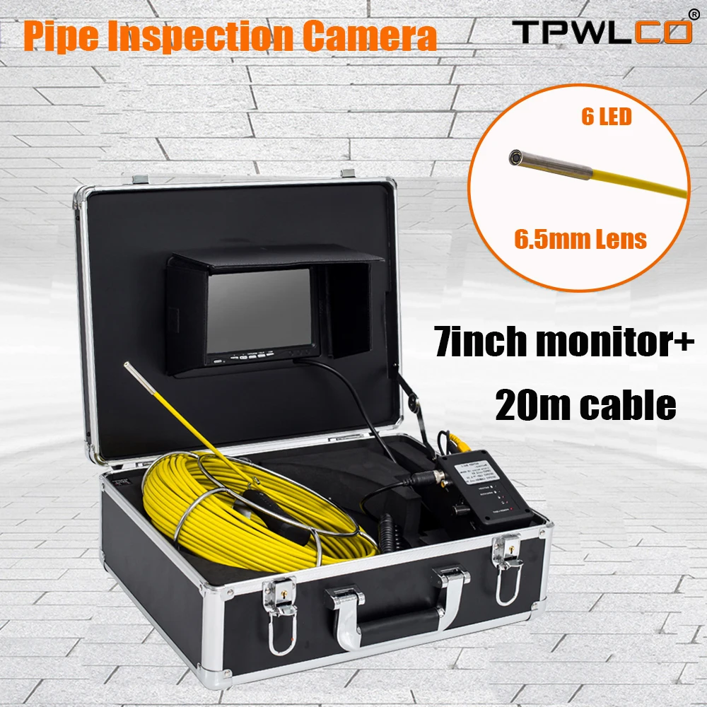 7-дюймовый ЖК-дисплей 4500 мАч аккумулятор дренажная труба эндоскоп для