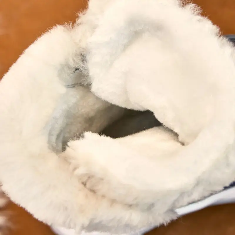 FITWEE/женские зимние сапоги из натуральной кожи на толстой подошве Теплая зимняя