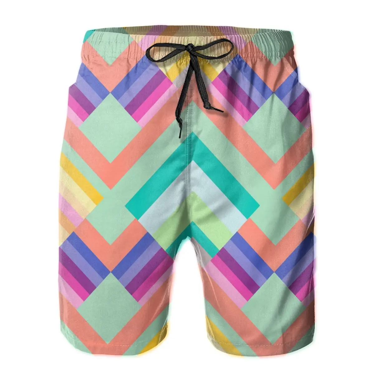 

Летний пляжный купальник, Мужской Быстросохнущий купальник с радужной полосой, мужской дышащий купальник, пляжные шорты, сексуальный мужск...