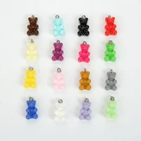 32pcs 1610mm resin gummy bear charms flatback candy necklace keychain pendant diy making