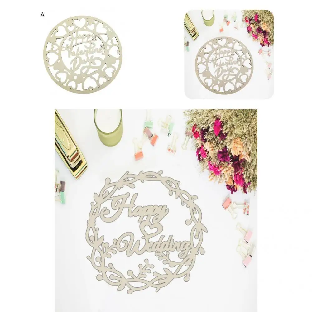 

All-match Practical Love Happy Wedding Wooden Pendant Multi-purpose Hanging Crafts Innovative for Gifts