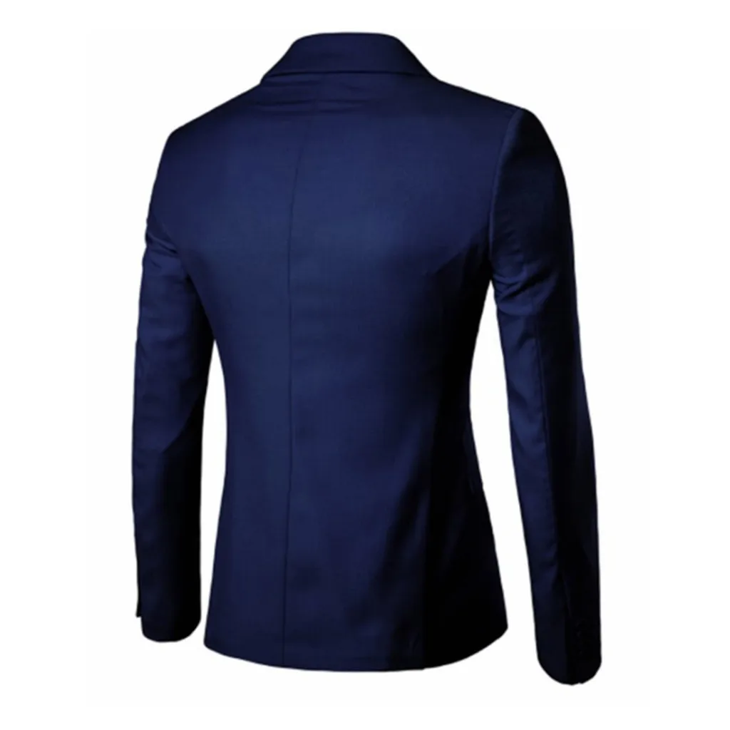 

2019 Men's Stylish Casual Solid Blazer Business Wedding Party Outwear Coat Suit Tops Y813