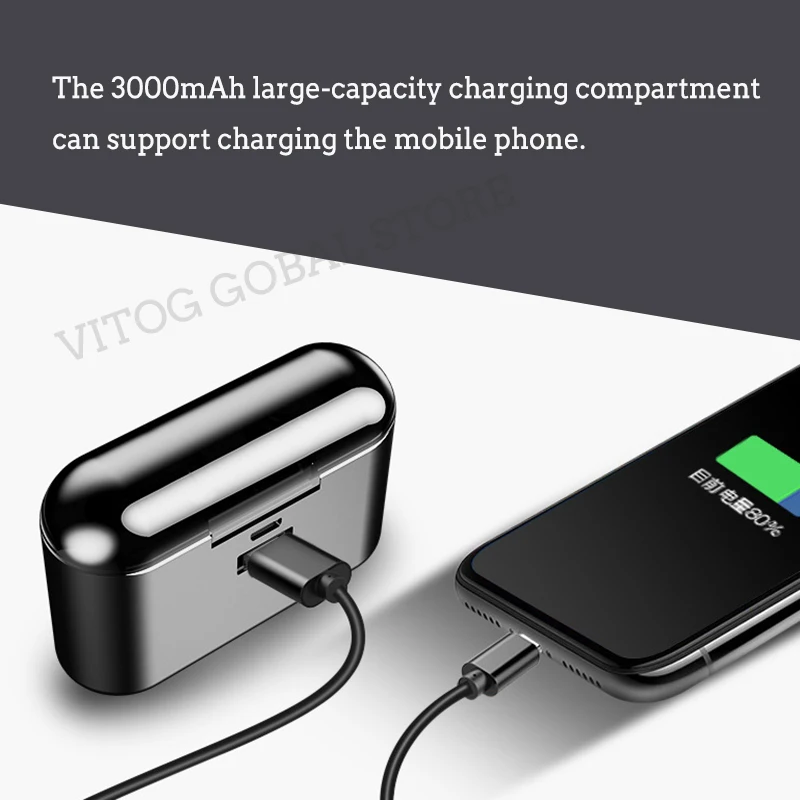 Bluetooth наушники 5 0 TWS Беспроводная гарнитура Спорт 5D стерео Handsfree с микрофоном