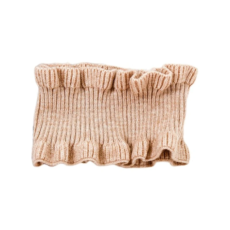 Женский зимний шейный обогреватель ребристая трикотажная оборка отделка