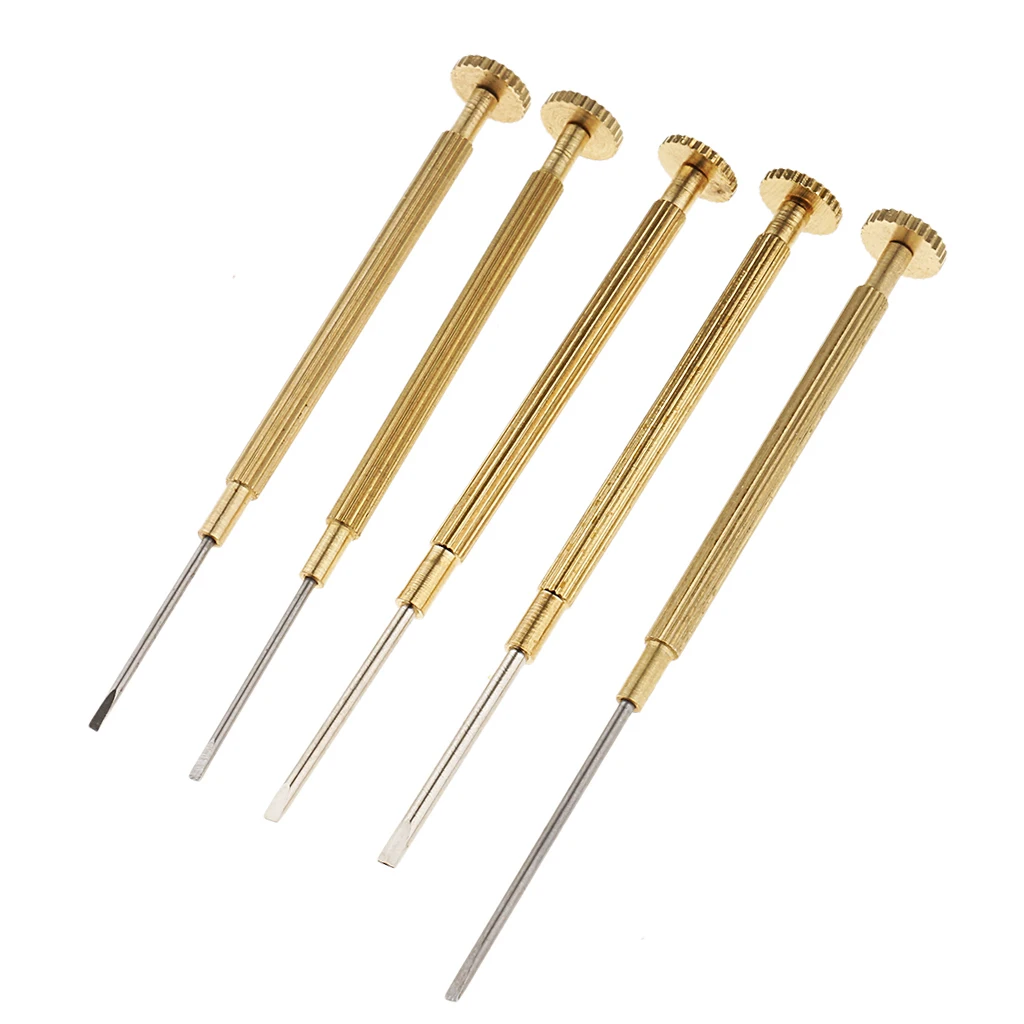 

5Pcs 0.8mm-1.6mm Watch Glasses Flat Blade Screwdriver Repair Tools Set