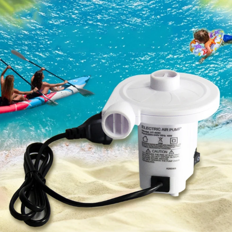 

AC220V Electric Air Pump Inflate Deflate Pump for Airbed Boat Inflatable Pool Compression Bag Air Mattress-EU Plug