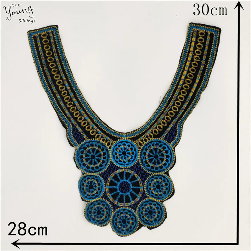 1PCS Fashion Ethnic style Lace Neckline Dress Decoration Embroidery Sewing Craft Collar DIY Colthing Accessory Scrapbooking | Дом и сад
