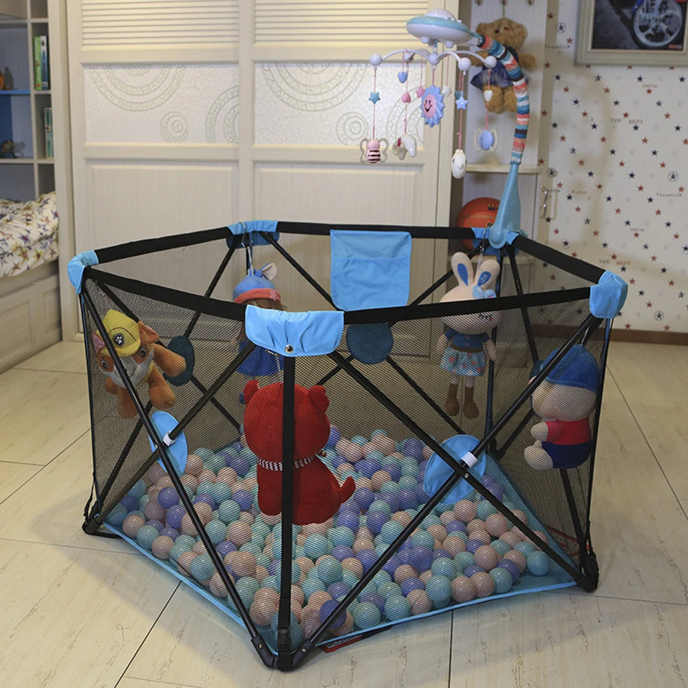 Folding Baby Playpen Fence Folding Safety Barrier No Need Instrallation Game Playpen Kid Children Tents For Newborns