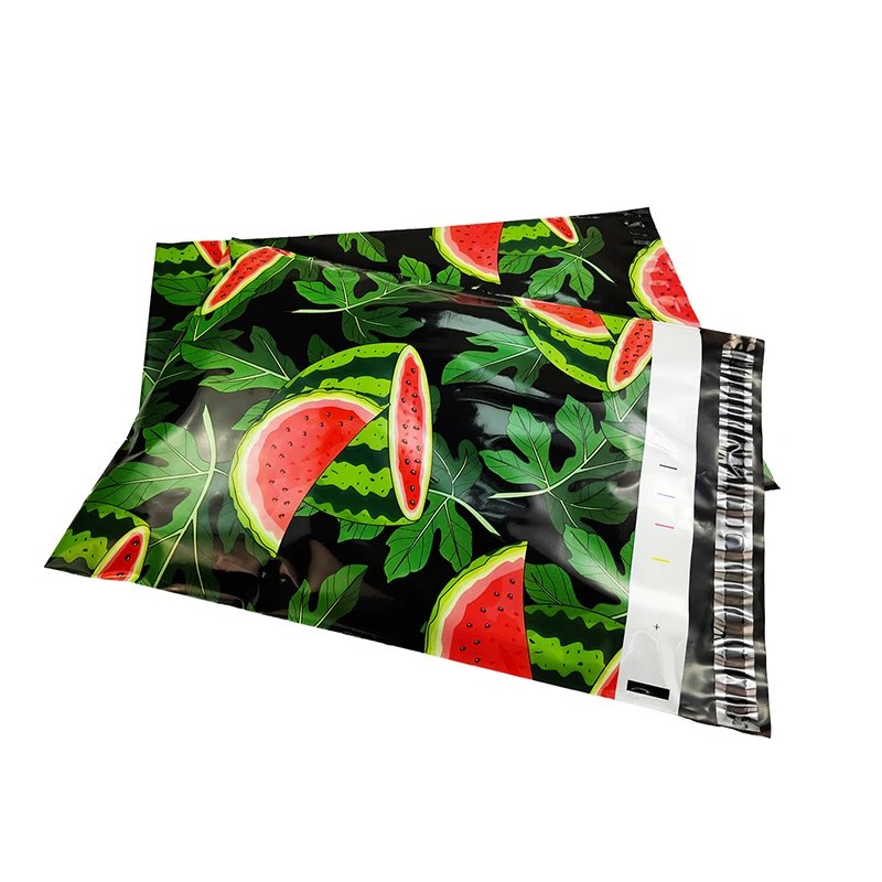 

50Pcs Courier Bags Watermelon Print Plastic Envelopes Self Seal Shipping Bags Waterproof Mailbag Clothes Express Bag 25.5x33cm