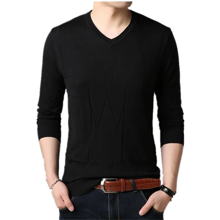 Осень 2020 Новая мужская Тонкая футболка с длинным рукавом Молодежный модный