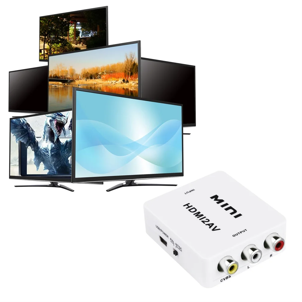 Мини HDMI К AV/CVBS L/R видео адаптер HDMI2AV NTSC PAL выход 1080P | Инструменты