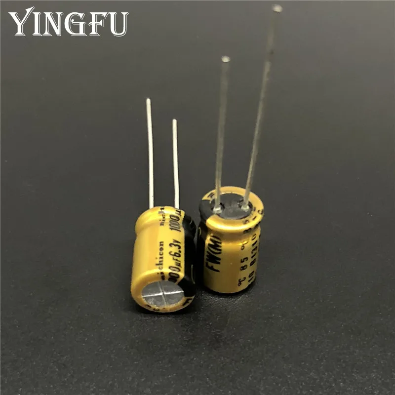 20Pcs/Lot 1000uF 6.3V NICHICON FW Series 8x11.5mm 6.3V1000uF HiFi DIY Audio Capacitor | Электронные компоненты и