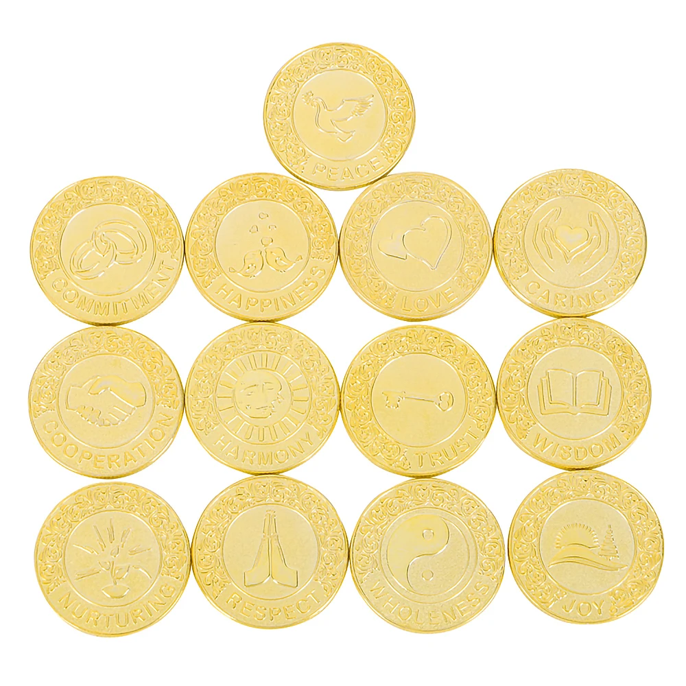 Gold Plated Английский Серебряный свадебный набор монет Arrhae Unity с подарочной коробкой, свадебные монеты Arras, свадебная церемония, подарок для пары, золотой Arras de Boda - Окраска металла: Gold Plated
