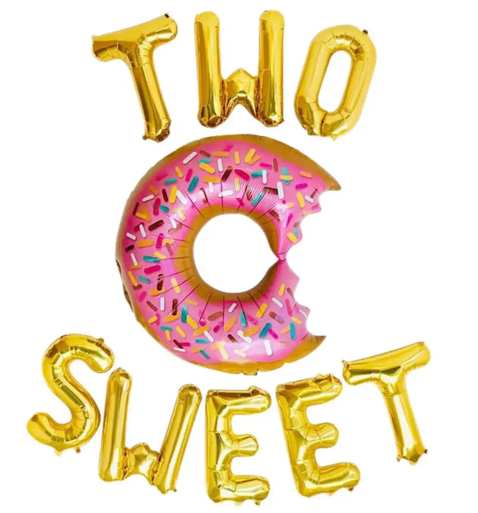 

Donut Balloons Decorations - Donut Birthday Party Decorations Supplies - Gold Donut Theme Party Decor for Girls Boys Baby Shower