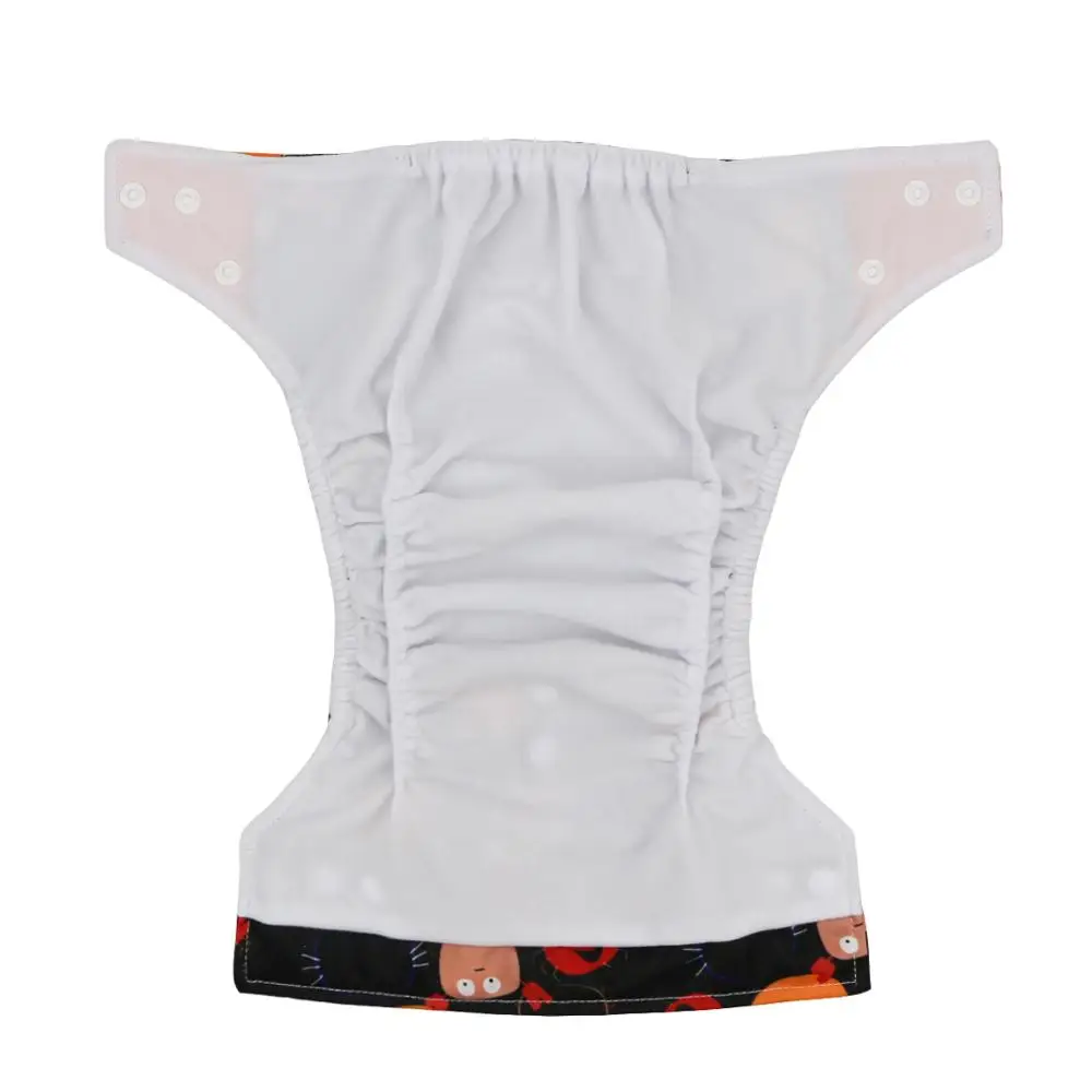 Pa&ntilde;al de tela ajustable para beb&eacute;, pa&ntilde;al reutilizable con bolsillo, impermeable, estampado, 2 unids/set por juego, env&iacute;o directo-5