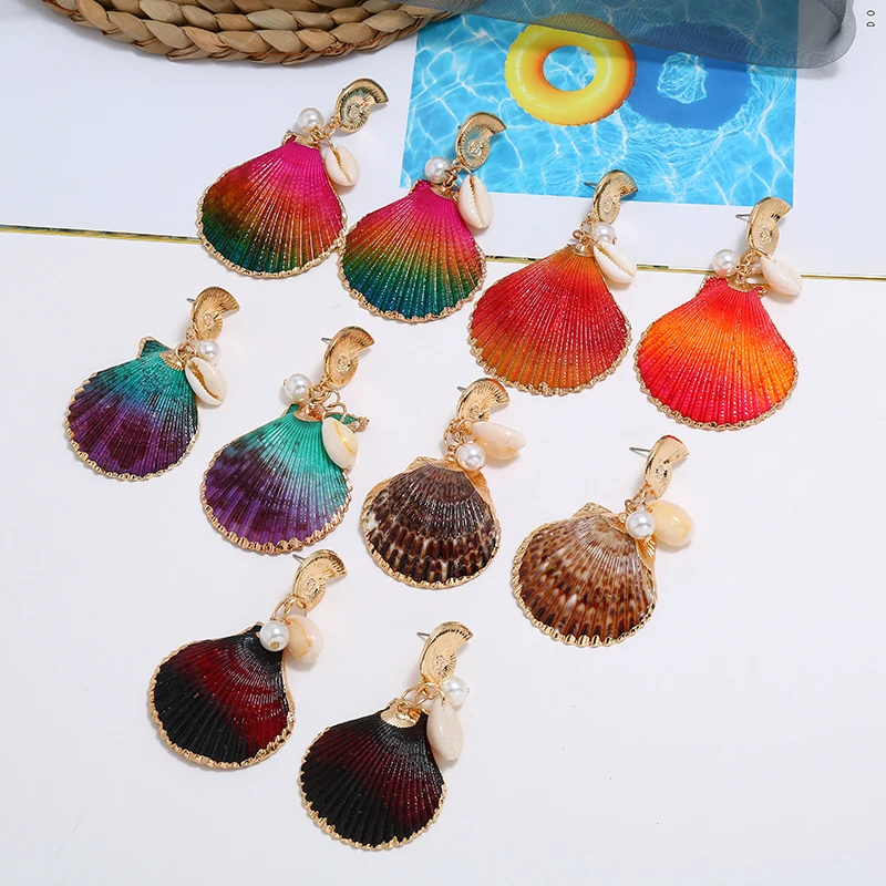 Clothing Accessories Simple Creative Conch Ear Drop Women Street Shoot Shell Pendant Earrings Chic Muje | Украшения и аксессуары