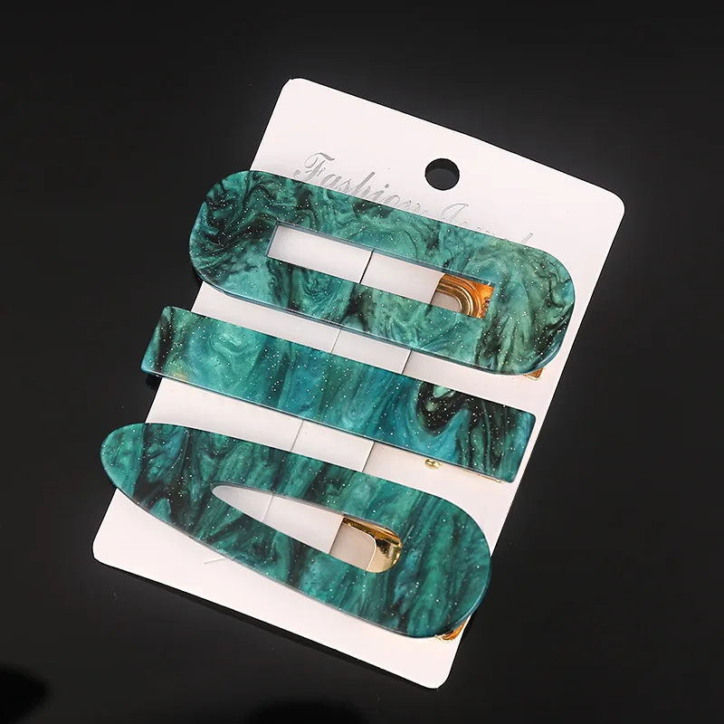 3 шт./компл. популярные смола заколки для волос из ацетата с размытым