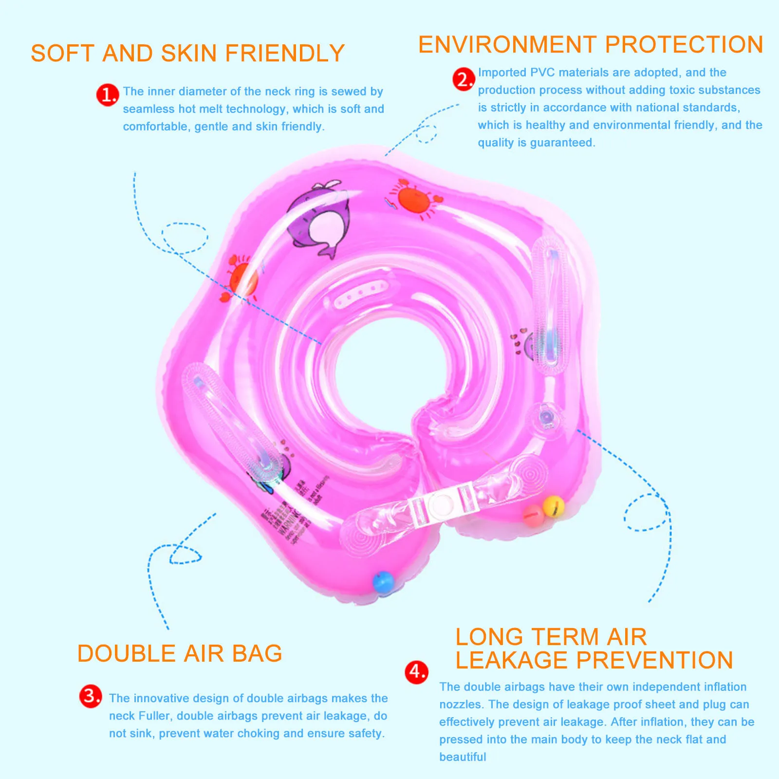 Летний набор для отдыха на надувных плавательных кругах с дельфином для игр в ванной, брызгательной водой и на пляже.