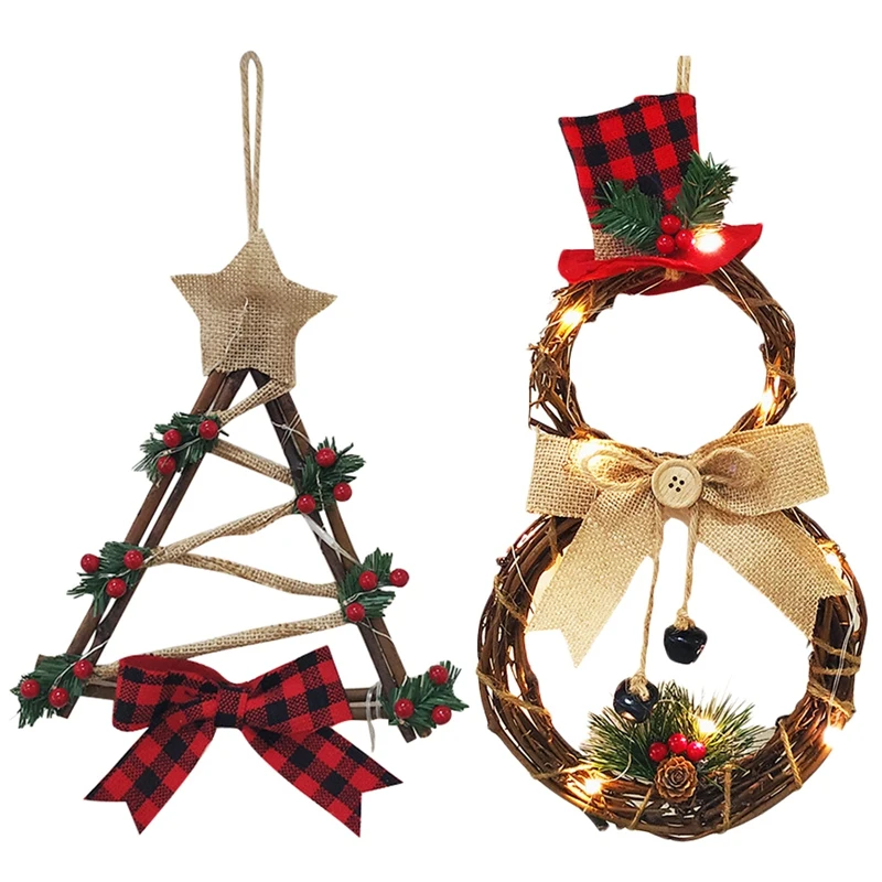 

Рождественский Хэллоуин СВЕТОДИОДНЫЙ венок подвесное украшение домашний венок настенный дверной фермерский Декор