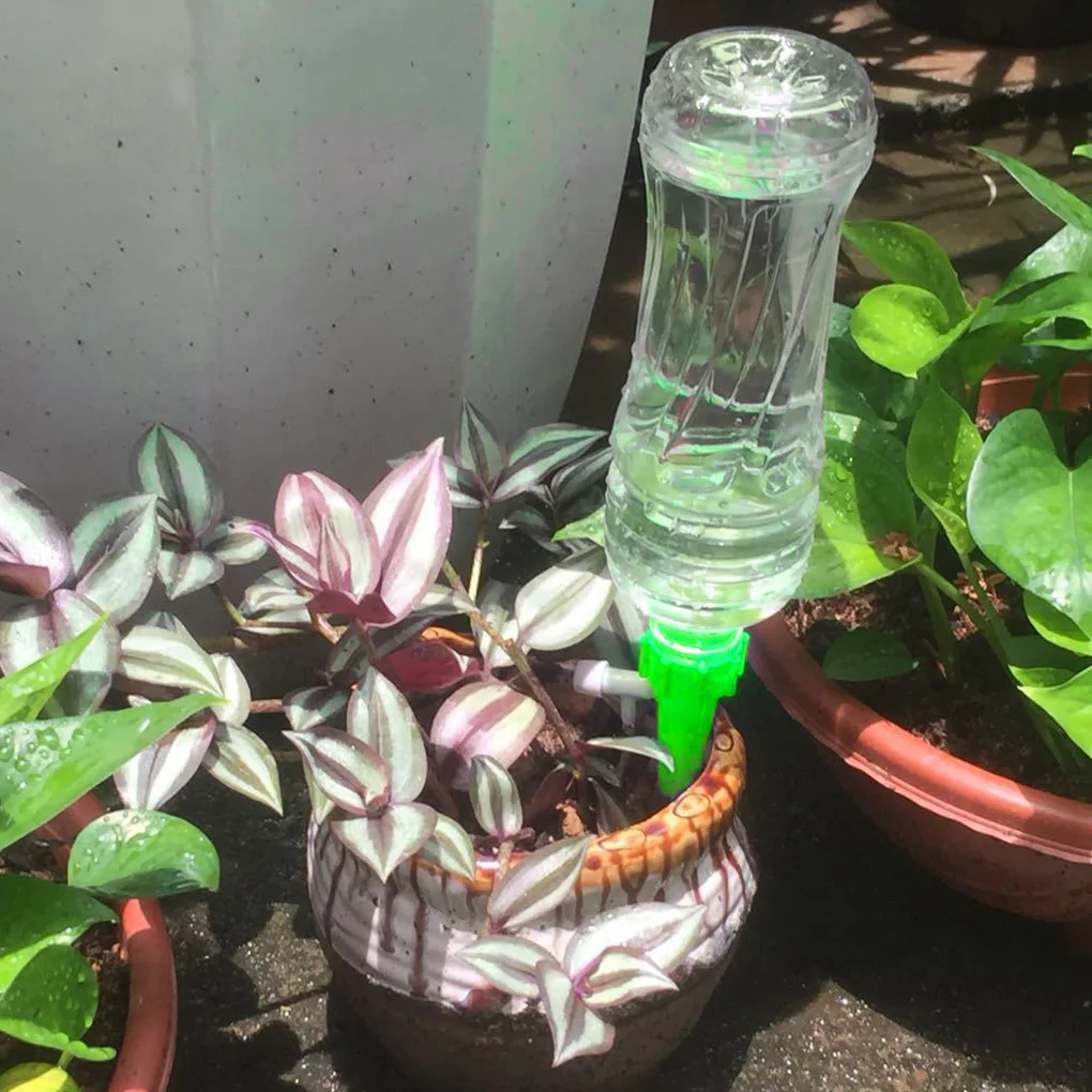 

12pcs Automatic Drip Irrigation Tool Spikes Automatic Flower Plant Garden Watering System Adjustable Water Self-Watering Device