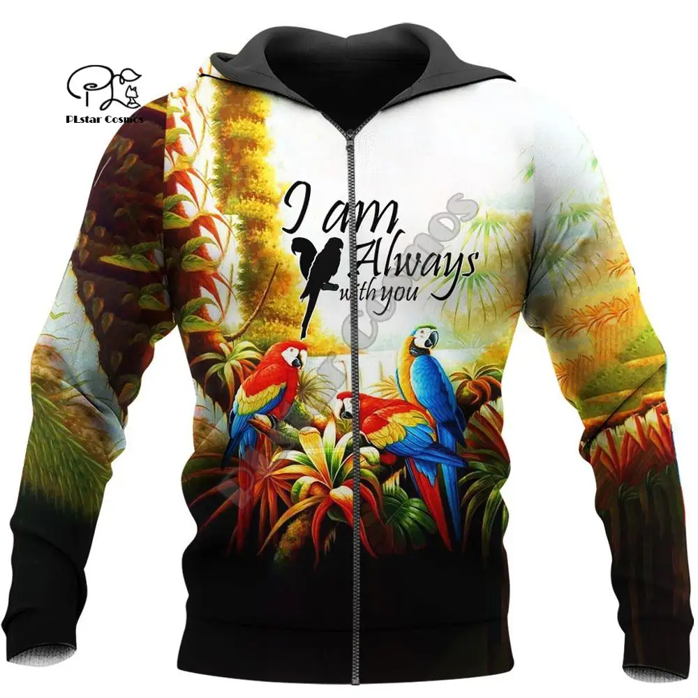 

PLstar Cosmos Animal Bird Parrot Pigeon Funny NewFashion Long Sleeve Streetwear casual 3DPrint Zip/Hoodies/Sweatshirts/Jacket A3