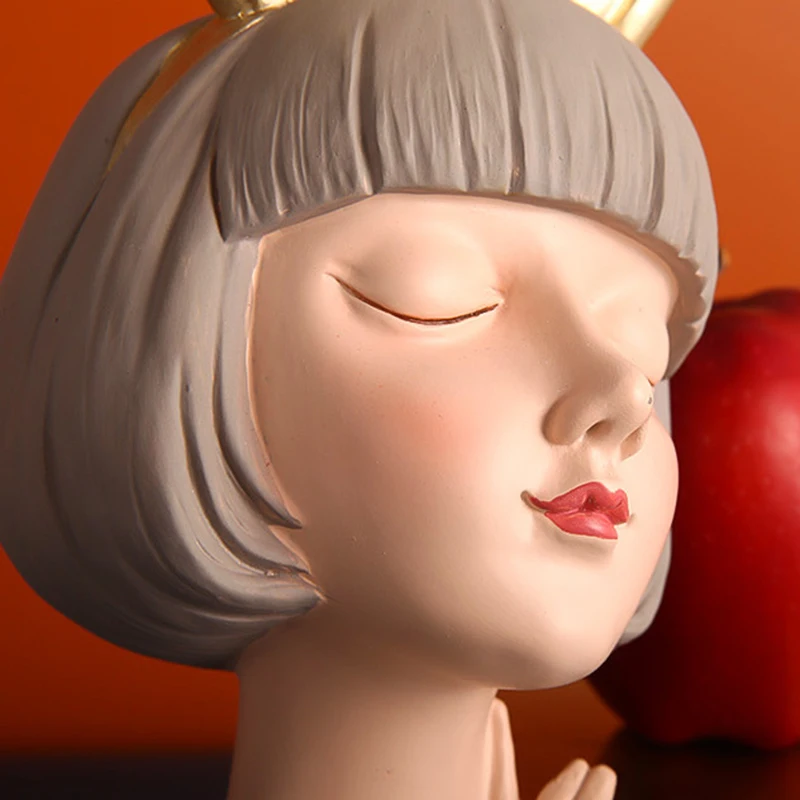 

Multifunctional Cute Girl Blowing Bubbles Pen Holder Accessories for Home Office Storage E7